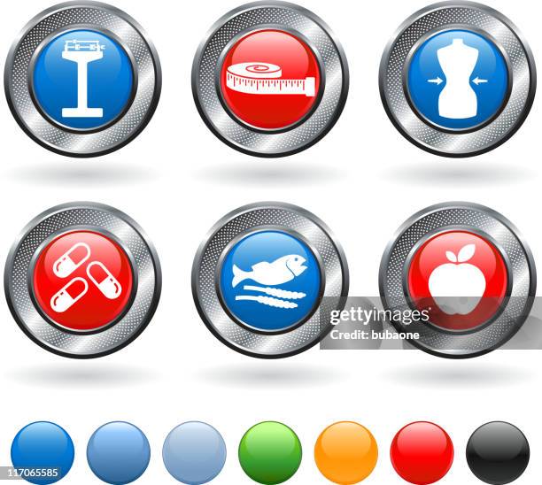 gesundheit ernährung und fitness lizenzfreie vektor icon-set - light meter stock-grafiken, -clipart, -cartoons und -symbole