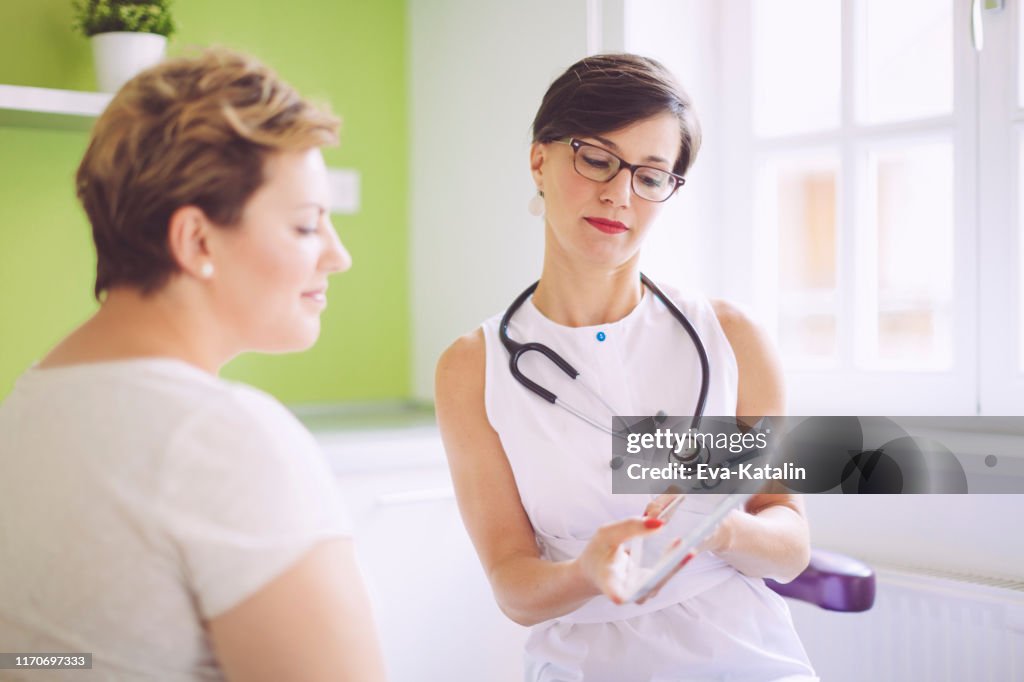 Woman at the doctor