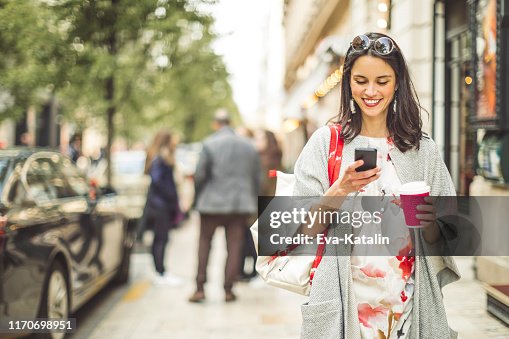 Beautiful woman spending time in the city Beautiful woman spending time in the city