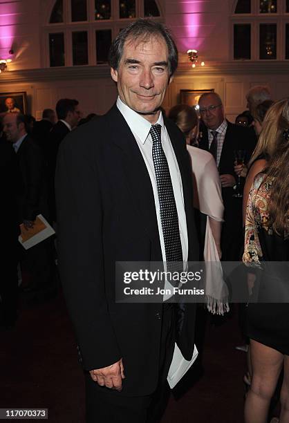 Timothy Dalton attends the John Barry Memorial Concert after party at the Royal College of Music on June 20, 2011 in London, England.