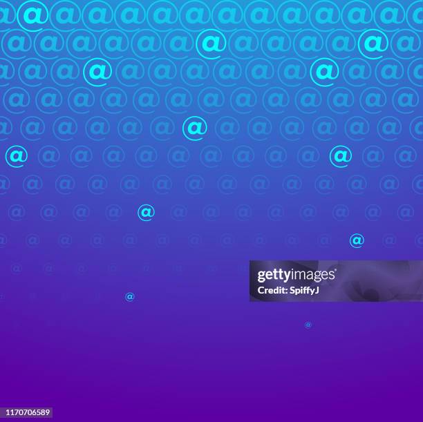 illustrazioni stock, clip art, cartoni animati e icone di tendenza di sfondo simbolo "at" - chiocciola simbolo ortografico