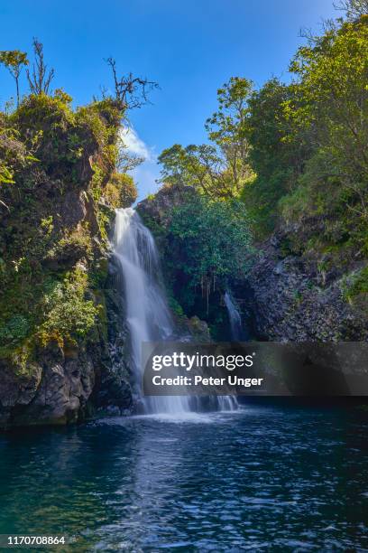 hanawi falls,road to hana,hana,maui,hawaii,usa - hanabank stock pictures, royalty-free photos & images