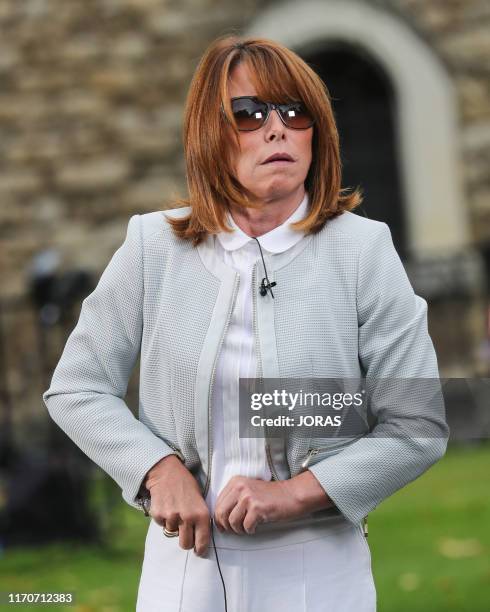 Kay Burley outside Parliament on August 28, 2019 in London, United Kingdom. British Prime Minister Boris Johnson has written to Cabinet colleagues...