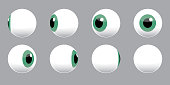 3D Eyeball Spinning Vector Illustration