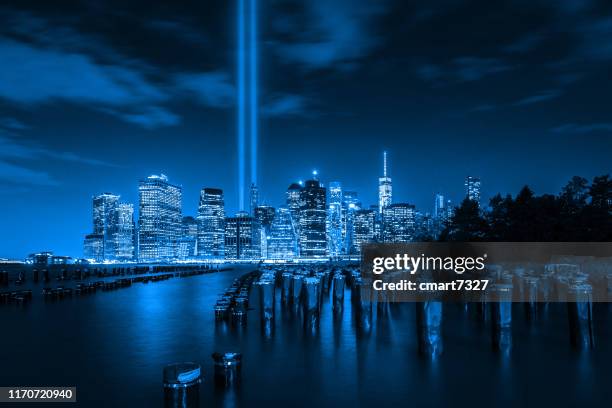 tribute in light - terrorism concept stock pictures, royalty-free photos & images