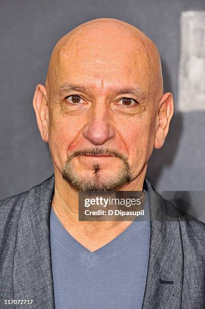 Sir Ben Kingsley attends the premiere of "Bad Teacher" at the Ziegfeld Theatre on June 20, 2011 in New York City.