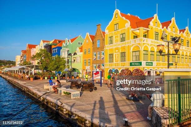 curacao, willemstad - punda district - curaçao stock pictures, royalty-free photos & images