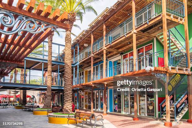 curacao, willemstad - renaissance mall - rif fort - fort stock pictures, royalty-free photos & images