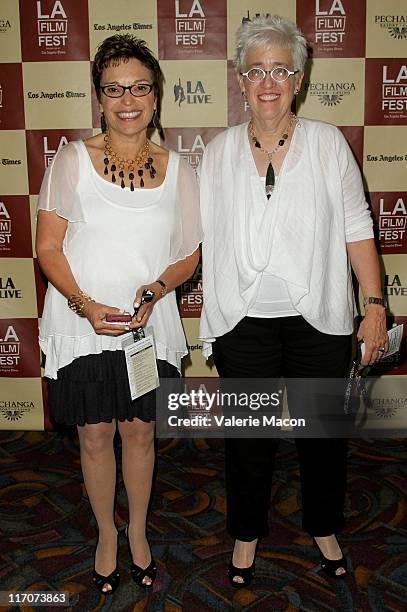 Producers Beverly Kopf and Bobbie Birleffi attend the "Wish Me Away" Q & A during the 2011 Los Angeles Film Festival held at Regal Cinemas L.A. LIVE...