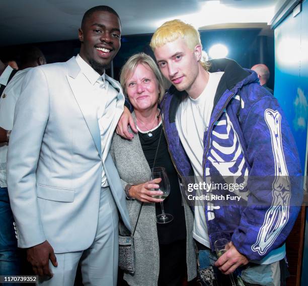 Sheck Wes and White Trash Tyler attend the after party for the premiere of Netflix's "Travis Scott: Look Mom I Can Fly" on August 27, 2019 in Santa...