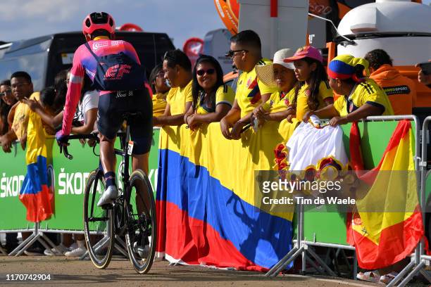 Arrival / Hugh Carthy of Great Britain and Team EF Education First / Colombian Fans / Flag / during the 74th Tour of Spain 2019 - Stage 5 a 170,7km...