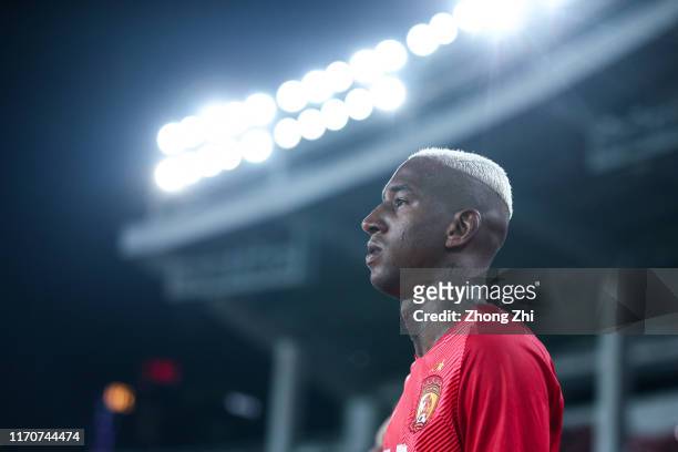 Anderson Souza Conceicao of Guangzhou Evergrande looks on during the AFC Champions League match between Guangzhou Evergrande and Kashima Antlers at...