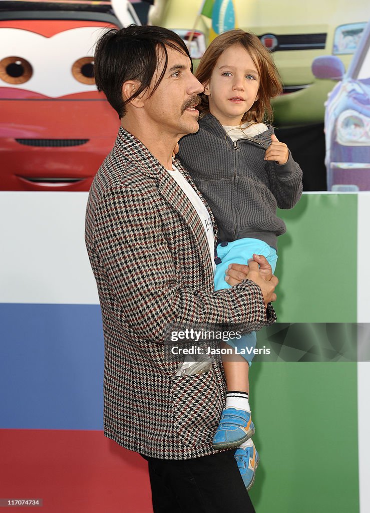 Anthony Kiedis and Everly Bear Kiedis attend the premiere of