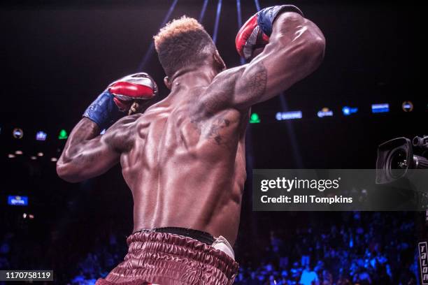 October 14: Jermell Charlo defeats Erickson Lubin by KO in the 1st round in their Super Welterweight fight at the Barclays Center in Brooklyn on...