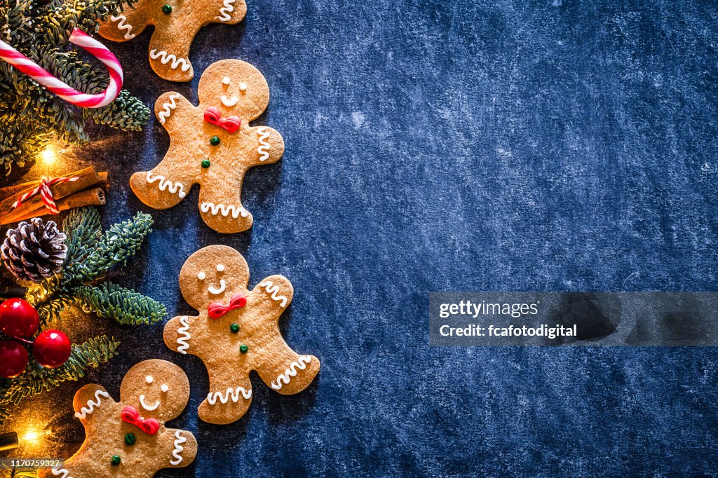 Christmas Backgrounds Homemade Gingerbread Cookies Border With Copy Space  High-Res Stock Photo - Getty Images