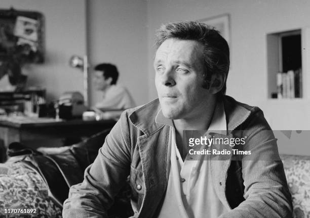 Actor Anthony Hopkins interviewed for the BBC television drama 'Biography - Danton', September 7th 1970.