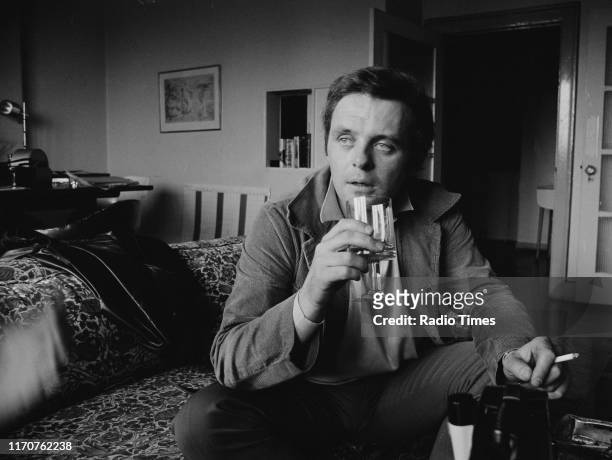 Actor Anthony Hopkins interviewed for the BBC television drama 'Biography - Danton', September 7th 1970.