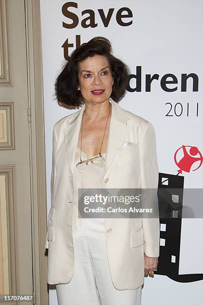 Bianca Jagger attends "Save the Children" awards press conference at "Casa de America" on June 21, 2011 in Madrid, Spain.