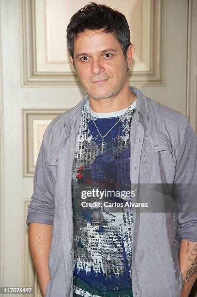 Spanish singer Alejandro Sanz attends "Save the Children" awards press conference at "Casa de America" on June 21, 2011 in Madrid, Spain.