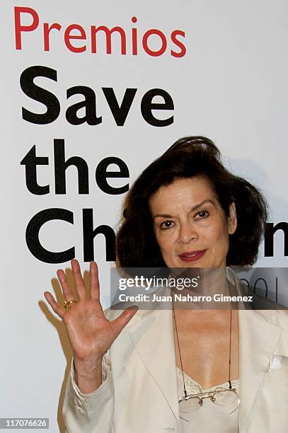 Bianca Jagger attends 'Save The Children' Awards press conference at Casa de America on June 21, 2011 in Madrid, Spain.