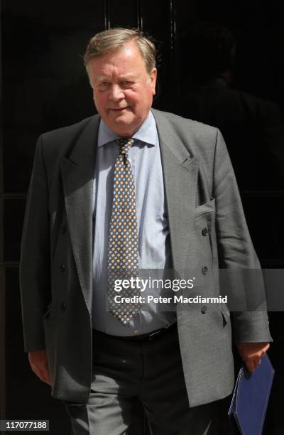 Justice Minister Ken Clarke leaves 10 Downing Street on June 21, 2011 in London, England. Ken Clarke is under pressure to keep his job as Justice...