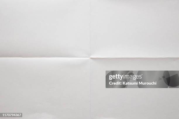 folded white paper background - gefaltet stock-fotos und bilder