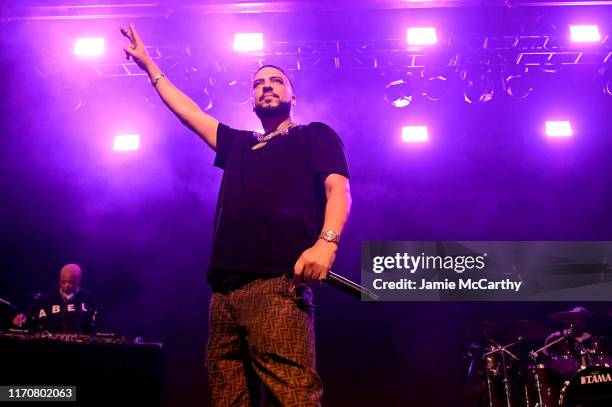 French Montana performs on stage at iHeartRadio Live and Verizon Bring You French Montana in New York City at Webster Hall on August 28, 2019.