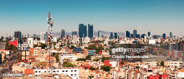 mexico city skyline - mexico skyline stock pictures, royalty-free photos & images