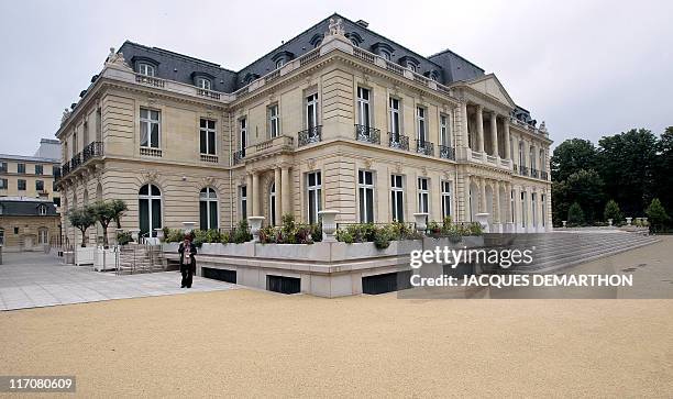 Picture taken on June 7, 2011 in Paris shows the Château de la Muette, OECD headquarters. This castle is a place where the representatives of the...