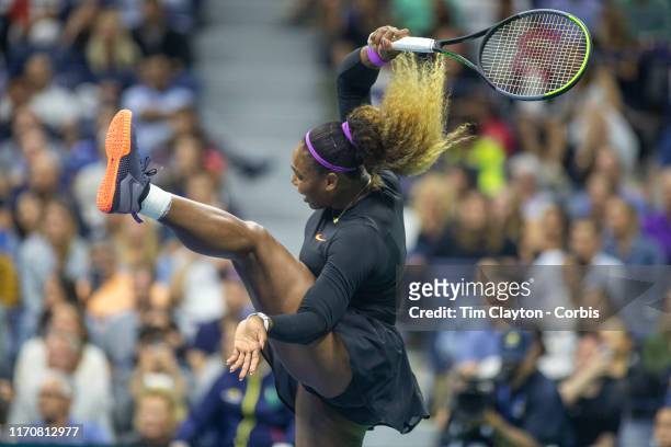 Open Tennis Tournament- Day Three. Serena Williams of the United States in action against Catherine McNally of the United States in the Women's...