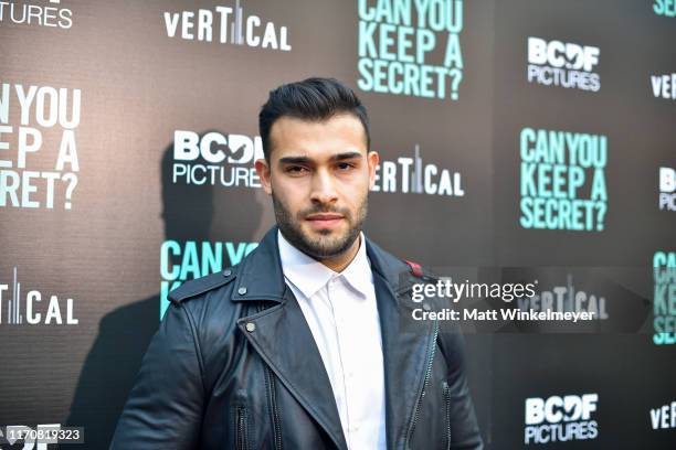 Sam Asghari attends the premiere of Vertical Entertainment's "Can You Keep A Secret?" at ArcLight Hollywood on August 28, 2019 in Hollywood,...