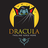 Dracula or Vampire logo.