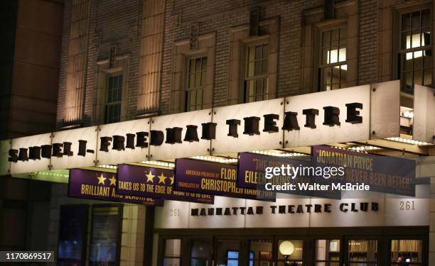 Broadway Opening Night Theatre Marquee for the MTC production of "The Height Of The Storm" starring Eileen Atkins and Jonathan Pryce at Samuel J....