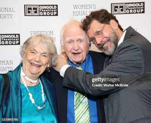 Malachy McCourt and David Staller attend the Opening Night of The Gingold Theatrical Group production of Bernard Shaw's "Caesar & Cleopatra" at...