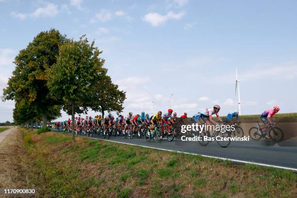 Sean Bennett of The United States and Team EF Education First / Vegard Stake Laengen of Norway and UAE - Team Emirates / Dominik Bauer of Germany and...