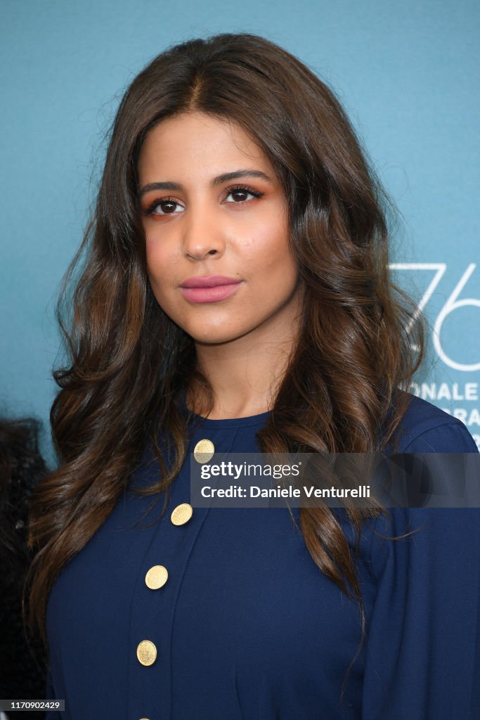 Dhay attends "The Perfect Candidate" photocall during the 76th Venice