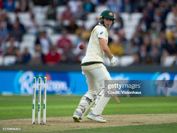 Marnus Labuschagne of Australia batting during day one of the 3rd Ashes Test match between England and Australia at Headingley on August 22, 2019 in...