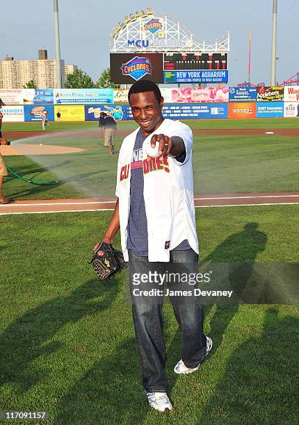 New Jersey Nets Head Coach Avery Johnson attends the Brooklyn Cyclones vs. Aberdeen Iron Birds game at MCU Park on June 21, 2011 in New York City.