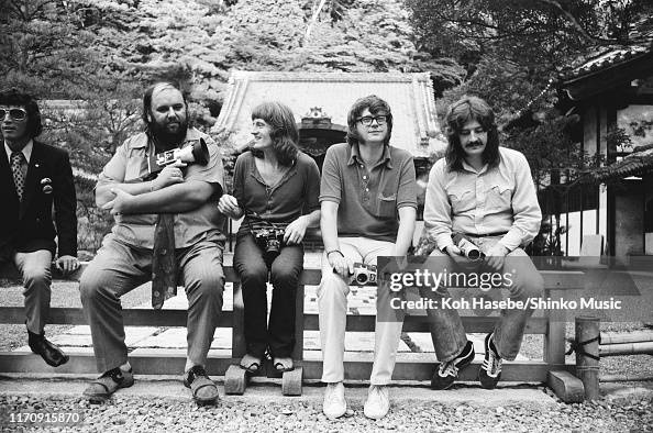 Led Zeppelin manager Peter Grant with band members John Paul Jones ...