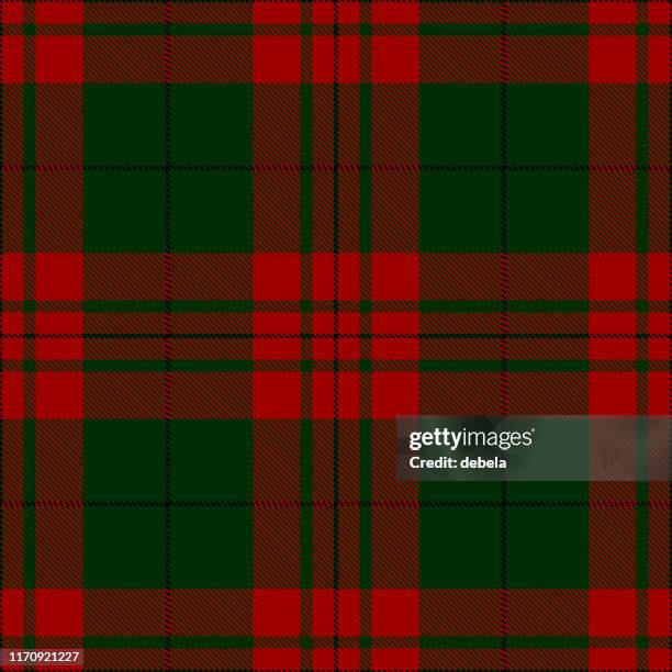 christmas decorative scottish tartan plaid textile pattern - kilt stock illustrations