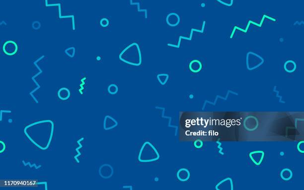 nahtlose blaue retro hintergrund abstrakt - pattern seamless circle abstract stock-grafiken, -clipart, -cartoons und -symbole