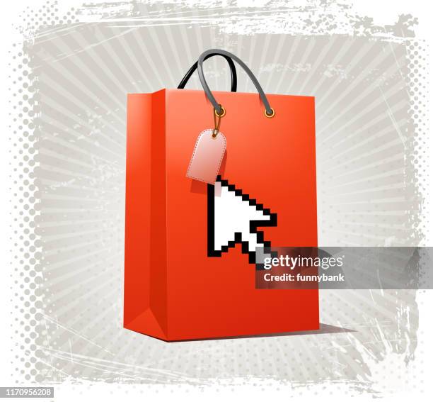 shopping bag - market retail space stock illustrations