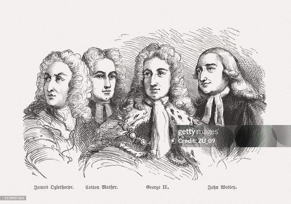 James Oglethorpe, Cotton Mather, George II, John Wesley, publshed 1876