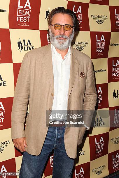 Actor Andy Garcia attends A Conversation: Remembering Sidney Lumet during the 2011 Los Angeles Film Festival held at Regal Cinemas L.A. LIVE on June...