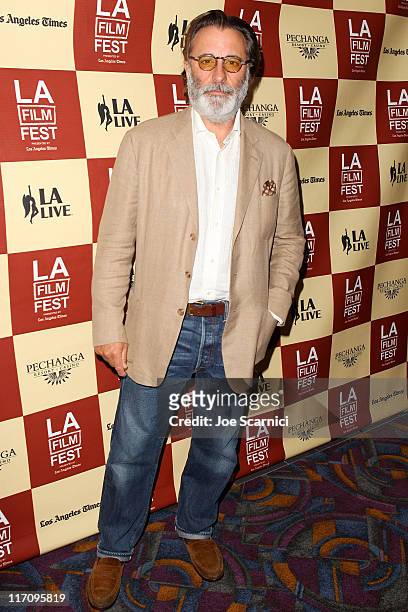 Actor Andy Garcia attends A Conversation: Remembering Sidney Lumet during the 2011 Los Angeles Film Festival held at Regal Cinemas L.A. LIVE on June...