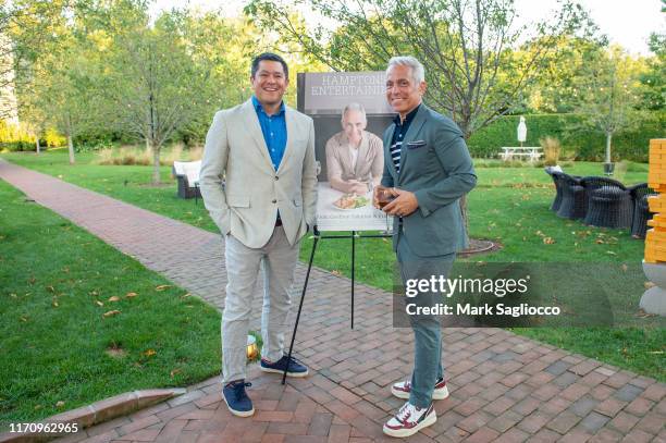 Carl Quintanilla and Geoffrey Zakarian attends the Hamptons Magazine Sunday Supper Celebrating The Launch Of Hamptons Entertaining: A Collection Of...