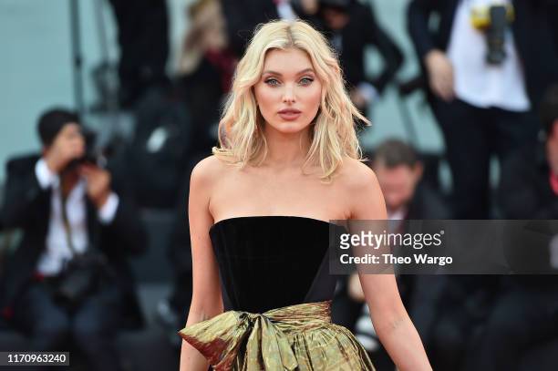Elsa Hosk walks the red carpet ahead of the "Marriage Story" screening during during the 76th Venice Film Festival at Sala Grande on August 29, 2019...