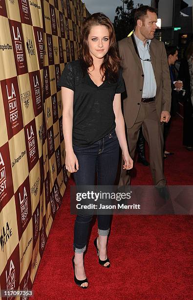 Actress Kristen Stewart arrives at "A Better Life" World Premiere Gala Screening during the 2011 Los Angeles Film Festival at Regal Cinemas L.A. LIVE...