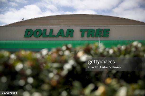 View of a Dollar Tree store on August 29, 2019 in Daly City, California. Dollar Tree reported better-than-expected second quarter earnings with a 3.9...