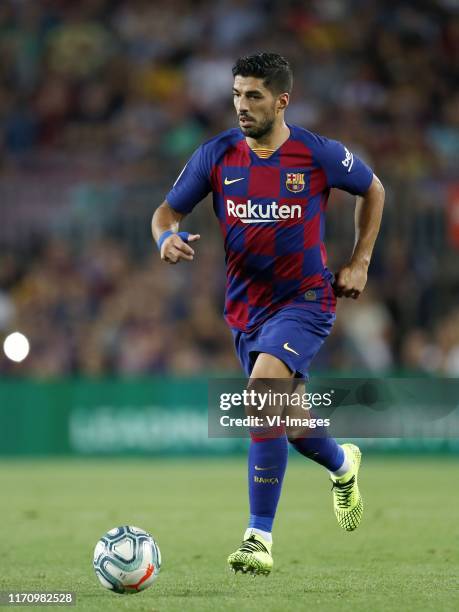 Luis Suarez of FC Barcelona during the LaLiga Santander match between FC Barcelona and Villarreal CF at the Camp Nou stadium on September 24, 2019 in...